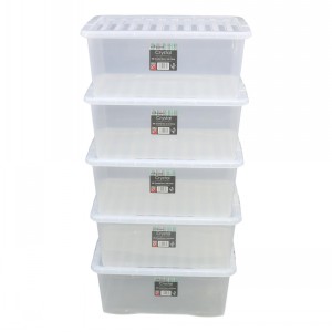 Wham Crystal Plastic Storage Box & Lid Size 14 (45 Litre)